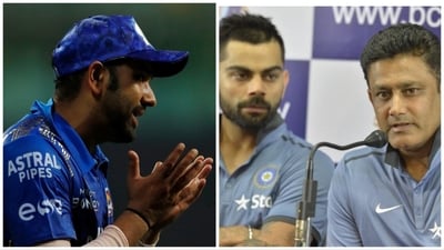 Anil Kumble has handed a special to Rohit Sharma ahead of MI's IPL 2023 opener against Virat Kohli-starrer RCB (PTI-IPL) Anil Kumble has handed a special to Rohit Sharma ahead of MI's IPL 2023 opener against Virat Kohli-starrer RCB (PTI-IPL)