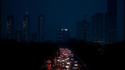 Massive traffic jam on the Noida–Greater Noida expressway during rain on Thursday. Explaining why the central government chose only two projects to invest in, a Greater Noida authority official said the Centre must distribute funds to all states, so they only support a few key projects under PM Gati Shakti scheme. (Sunil Ghosh/HT Photo) Massive traffic jam on the Noida–Greater Noida expressway during rain on Thursday. Explaining why the central government chose only two projects to invest in, a Greater Noida authority official said the Centre must distribute funds to all states, so they only support a few key projects under PM Gati Shakti scheme. (Sunil Ghosh/HT Photo)