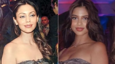 Suhana Khan wore Gauri Khan's dress for a recent party. Suhana Khan wore Gauri Khan's dress for a recent party.