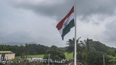 The Flag Code of India prescribes that a damaged or soiled national flag has to be destroyed “as a whole in private, preferably by burning or any other method considering the dignity of the national flag.” (HT FILE PHOTO)