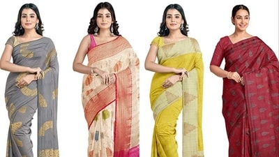 Pothys' women ethnic wear has an amazing collection. Pothys' women ethnic wear has an amazing collection.