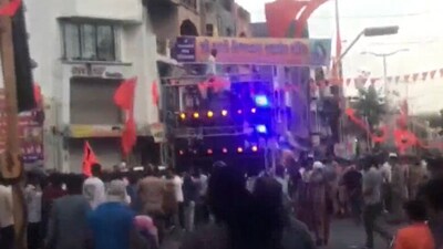 Ram Navami procession at Vadodara in Gujarat. (ANI) Ram Navami procession at Vadodara in Gujarat. (ANI)