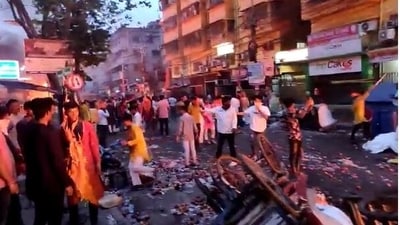 Clashes erupted during Ram Navami procession in Howrah.