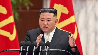 North Korea: North Korean leader Kim Jong Un speaks during a meeting. (AP)