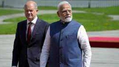 File photo of Prime Minister Narendra Modi with German Chancellor Olaf Scholz.