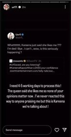 After Kareena lauded her, here's what Uorfi has said.