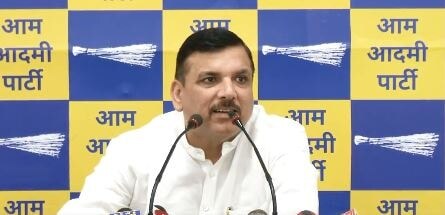 AAP Rajya Sabha MP Sanjay Singh. (Twitter/@AamAadmiParty)
