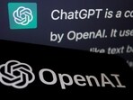The logo of OpenAI is displayed near a response by its AI chatbot ChatGPT on its website.
