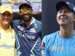MS Dhoni and Hardik Pandya; DC coach Ricky Ponting