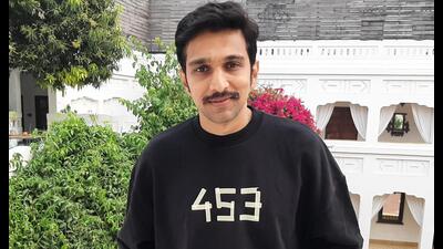 Actor Pratik Gandhi on his recent visit to Lucknow. (Deep Saxena/HT) Actor Pratik Gandhi on his recent visit to Lucknow. (Deep Saxena/HT)