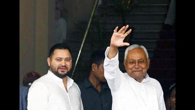 Bihar chief minister Nitish Kumar with deputy chief minister Tejashwi Prasad Yadav at the Assembly on Friday. (Santosh Kumar/HT Photo) Bihar chief minister Nitish Kumar with deputy chief minister Tejashwi Prasad Yadav at the Assembly on Friday. (Santosh Kumar/HT Photo)