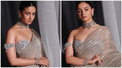 Alia Bhatt looks drop-dead gorgeous in a contemporary saree as she attends the grand opening of the Nita Mukesh Ambani Cultural Centre at the Jio Centre in Bandra, Kurla Complex, Mumbai on Friday. (Instagram/@aliaabhatt) Alia Bhatt looks drop-dead gorgeous in a contemporary saree as she attends the grand opening of the Nita Mukesh Ambani Cultural Centre at the Jio Centre in Bandra, Kurla Complex, Mumbai on Friday. (Instagram/@aliaabhatt)