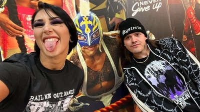 Rhea Ripley and Dominik Mysterio (Twitter) Rhea Ripley and Dominik Mysterio (Twitter)
