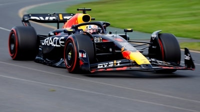Red Bull's Max Verstappen during practice (REUTERS)