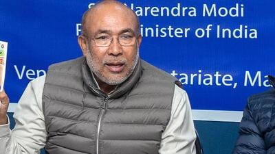 Manipur chief minister N Biren Singh (ANI) Manipur chief minister N Biren Singh (ANI)