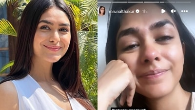 Mrunal Thakur spoke about her teary-eyed Instagram post. Mrunal Thakur spoke about her teary-eyed Instagram post.