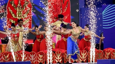 Rashmika Mandanna's dance moves sent fans into a state of meltdown. (AFP) Rashmika Mandanna's dance moves sent fans into a state of meltdown. (AFP)