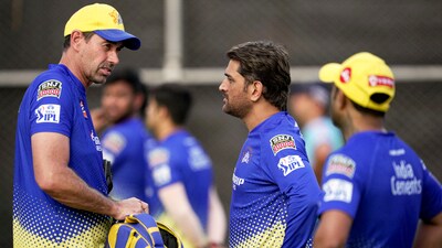 Chennai Super Kings' captain MS Dhoni with team coach Stephen Fleming during a practice session (PTI) Chennai Super Kings' captain MS Dhoni with team coach Stephen Fleming during a practice session (PTI)