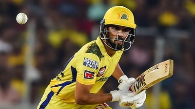 Chennai Super Kings' Ruturaj Gaikwad plays a shot (AFP) Chennai Super Kings' Ruturaj Gaikwad plays a shot (AFP)