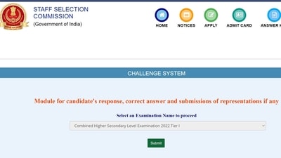 SSC CHSL 2022 answer key out at ssc.nic.in SSC CHSL 2022 answer key out at ssc.nic.in