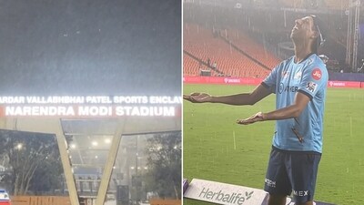 Ahmedabad witnessed heavy rainfall on Thursday evening. (Twitter) Ahmedabad witnessed heavy rainfall on Thursday evening. (Twitter)