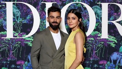 Virat Kohli and Anushka Sharma also sat front row at the star-studded Dior show at Mumbai's Gateway of India. Virat Kohli and Anushka Sharma also sat front row at the star-studded Dior show at Mumbai's Gateway of India. 