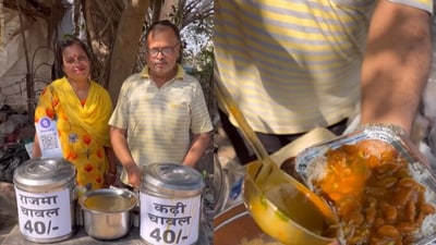 Couple used to run a printing business, however, they now run a food stall. (Instagram/@Jatin Singh) Couple used to run a printing business, however, they now run a food stall. (Instagram/@Jatin Singh)