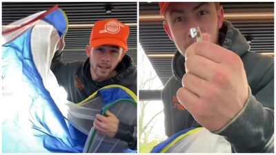 Nick Jonas shared a tutorial on how to fold a ball pit. Nick Jonas shared a tutorial on how to fold a ball pit.