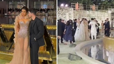 Priyanka Chopra and Nick Jonas at the NMACC launch. Priyanka was also spotted catching up with Deepika Padukone. Priyanka Chopra and Nick Jonas at the NMACC launch. Priyanka was also spotted catching up with Deepika Padukone.