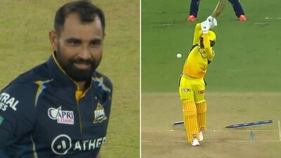 Mohammed Shami became the 15th Indian bowler to complete 100 wickets in IPL. (Screengrab)