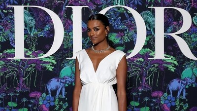 Bridgerton 2's Simone Ashley looked stunning in a white gown at the Dior show. Bridgerton 2's Simone Ashley looked stunning in a white gown at the Dior show.