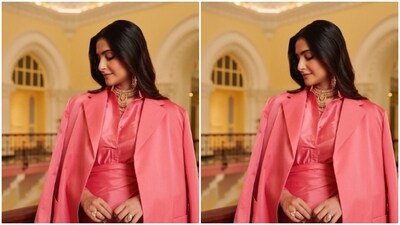 Sonam played muse to fashion designer house Dior and picked an all-pink ensemble from the shelves of the designer house to attend the event. (Instagram/@sonamkapoor) Sonam played muse to fashion designer house Dior and picked an all-pink ensemble from the shelves of the designer house to attend the event. (Instagram/@sonamkapoor)