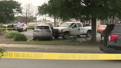 Visuals from the site of the incident where a suspected thief was shot dead. (ksat.com) Visuals from the site of the incident where a suspected thief was shot dead. (ksat.com)