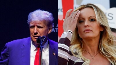 Former US President Donald Trump and porn star Stormy Daniels. (File) Former US President Donald Trump and porn star Stormy Daniels. (File)