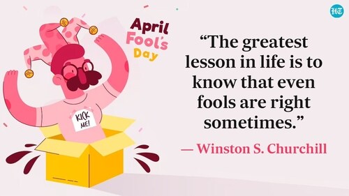 People shout 'April Fool' to cleebrate the moment.