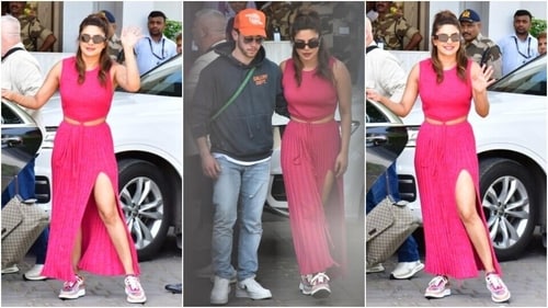 Priyanka Chopra and Nick Jonas at Mumbai airport. (HT Photo/Varinder Chawla) Priyanka Chopra and Nick Jonas at Mumbai airport. (HT Photo/Varinder Chawla)