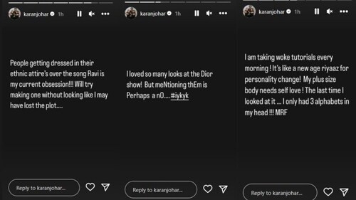 Karan Johar talked about the Christian Dior show. Karan Johar talked about the Christian Dior show.