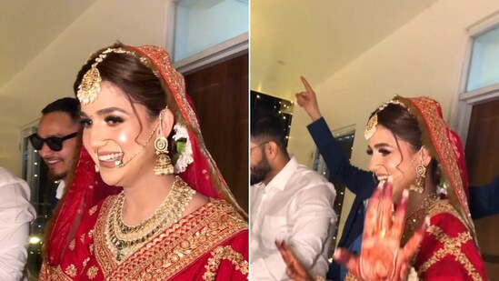 The image shows the bride whose wedding video on Instagram has gone viral. (Instagram/@manveen_makeovers)