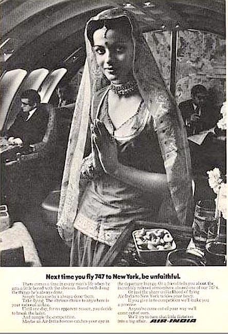 The Air India ad from 1971, urging English fliers to pick the Indian airline over their national carrier. The Air India ad from 1971, urging English fliers to pick the Indian airline over their national carrier.