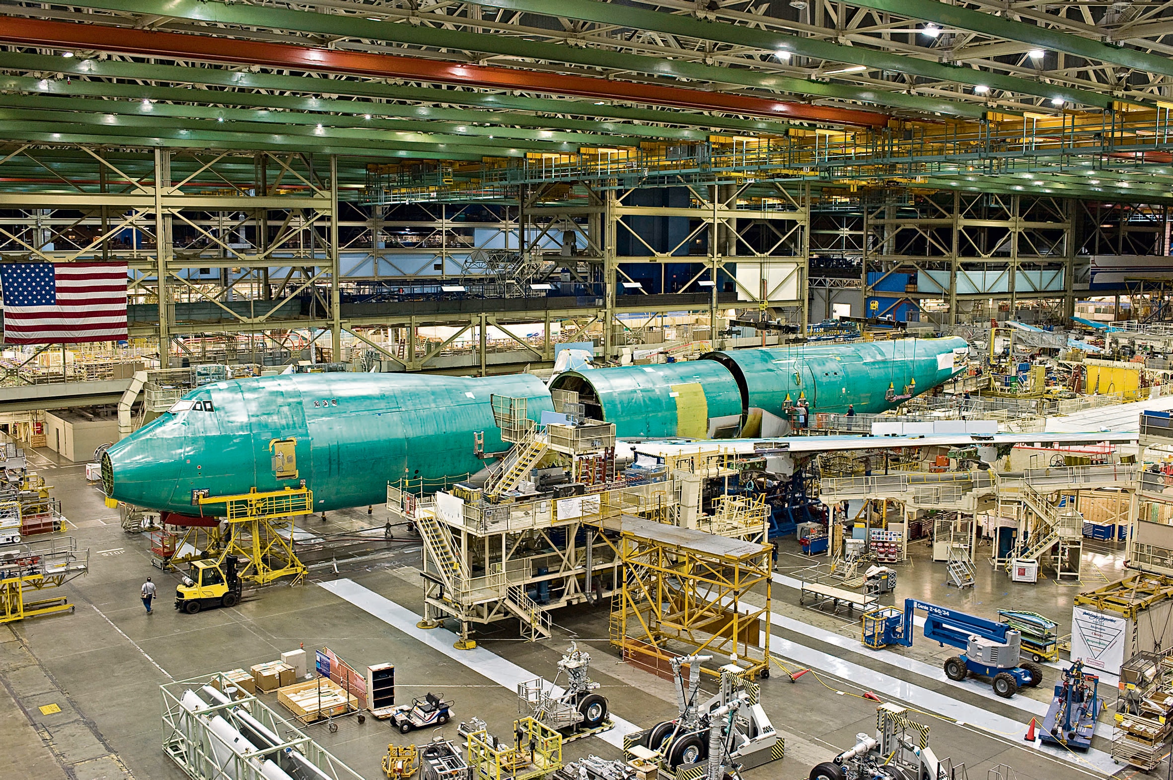 A 747 is built at the Everett factory in Washington. (Boeing) A 747 is built at the Everett factory in Washington. (Boeing)