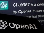The logo of OpenAI is displayed near a response by its AI chatbot ChatGPT on its website.