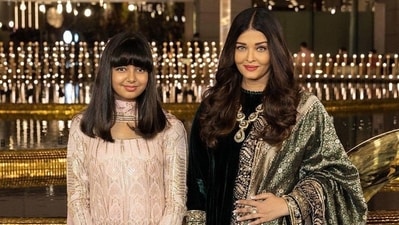 Aaradhya Bachchan and Aishwarya Rai at the Nita Mukesh Ambani Cultural Centre event. Aaradhya Bachchan and Aishwarya Rai at the Nita Mukesh Ambani Cultural Centre event.