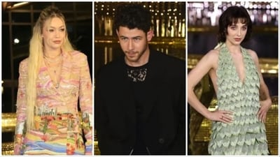 Several Hollywood celebrities including Tom Holland, Zendaya and Gigi Hadid made a stylish appearance at the grand opening of the Nita Mukesh Ambani Cultural Centre held at the Jio Global Centre in Mumbai’s Bandra-Kurla Complex on March 31. (Twitter) Several Hollywood celebrities including Tom Holland, Zendaya and Gigi Hadid made a stylish appearance at the grand opening of the Nita Mukesh Ambani Cultural Centre held at the Jio Global Centre in Mumbai’s Bandra-Kurla Complex on March 31. (Twitter)