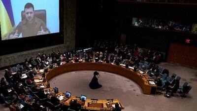 Ukrainian official criticised Russia assuming the rotating presidency of the United Nations Security Council. (Representative Image/ Twitter/AFP) Ukrainian official criticised Russia assuming the rotating presidency of the United Nations Security Council. (Representative Image/ Twitter/AFP)