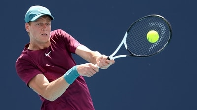 Jannick Sinner in action. (Getty Images via AFP) Jannick Sinner in action. (Getty Images via AFP)