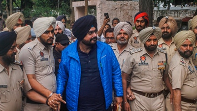 Navjot Singh Sidhu coming out of the Central Jail after spending nearly 10 months in Patiala central jail in a 1988 road rage death case. (PTI) Navjot Singh Sidhu coming out of the Central Jail after spending nearly 10 months in Patiala central jail in a 1988 road rage death case. (PTI)