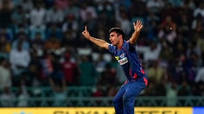 While Wood undid the good start that DC got off to, Ravi Bishnoi did further damage by taking the big wickets of Rovman Powell and Rilee Rossouw. &nbsp; (PTI)