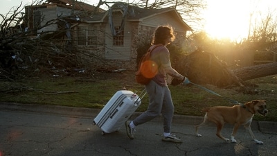 Due to the tornadoes in multiple parts of the US, homes were torn to pieces and neighbourhoods were reduced to a scatter of debris.&nbsp; (Getty Images via AFP)