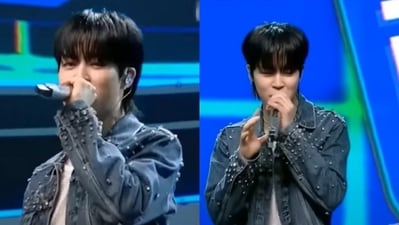 BTS' Jimin performed live at M! Countdown. BTS' Jimin performed live at M! Countdown.