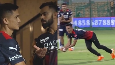 Sunil Chhetri with Virat Kohli (left) Sunil Chhetri with Virat Kohli (left)